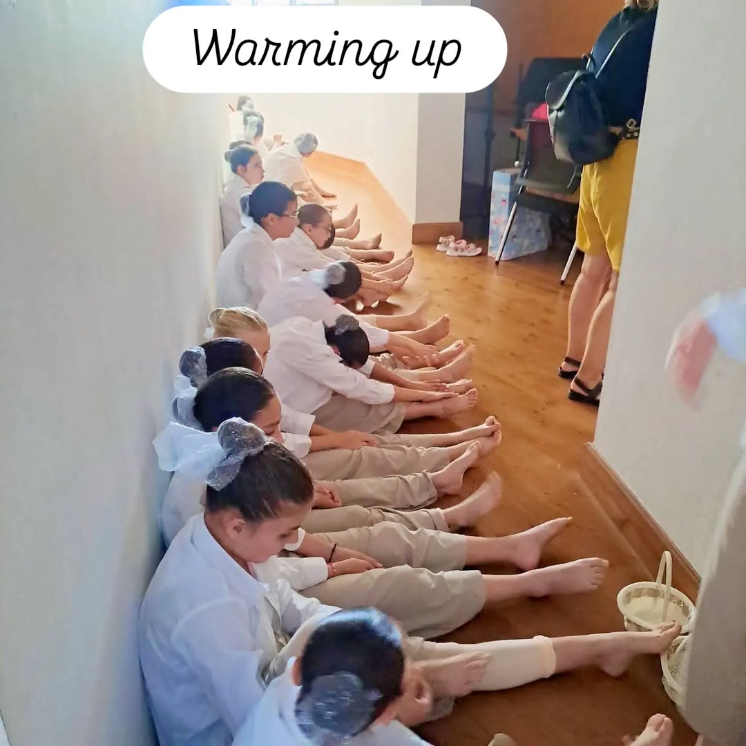 Warming up at the barre