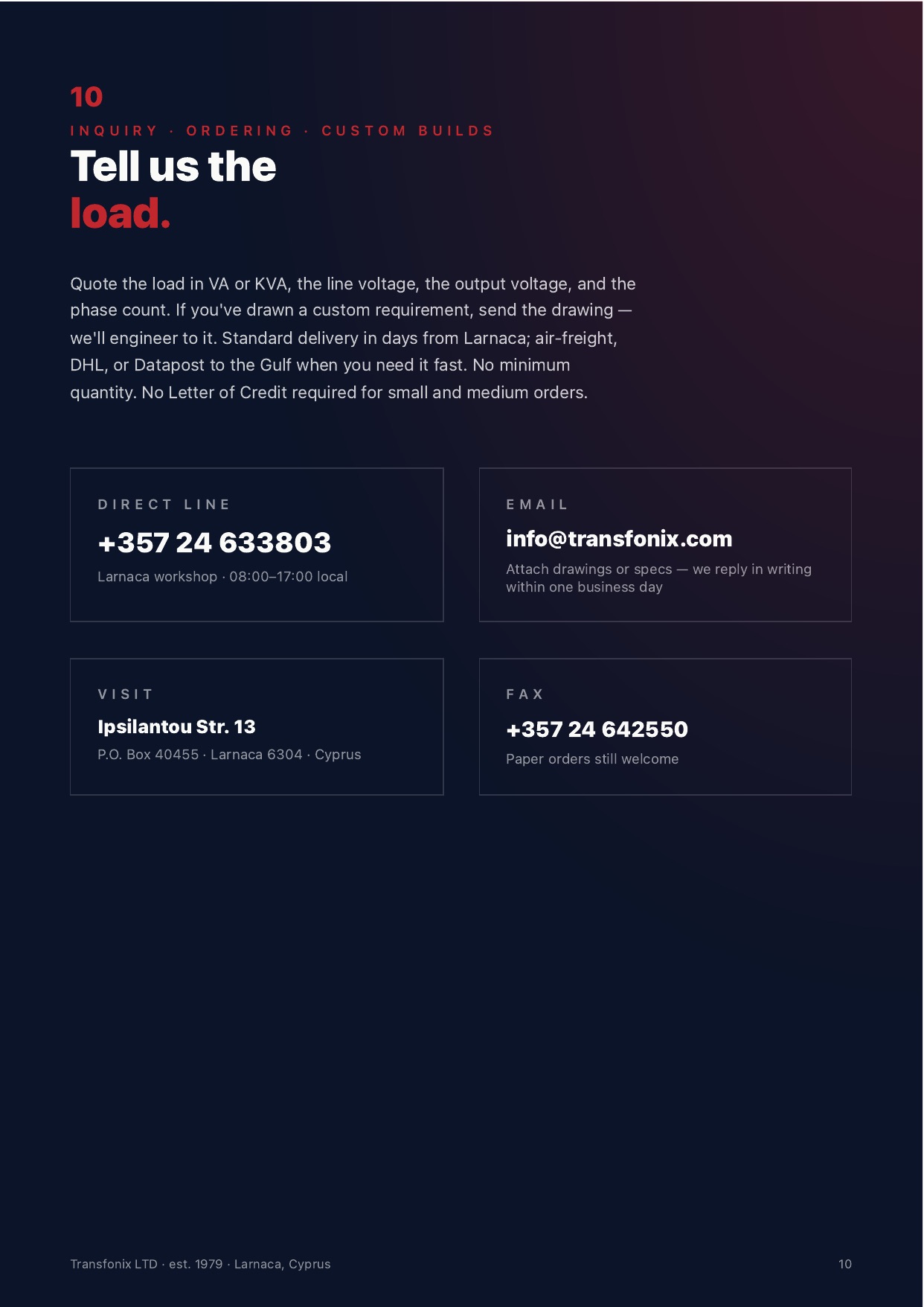 Page 10 — Inquiry