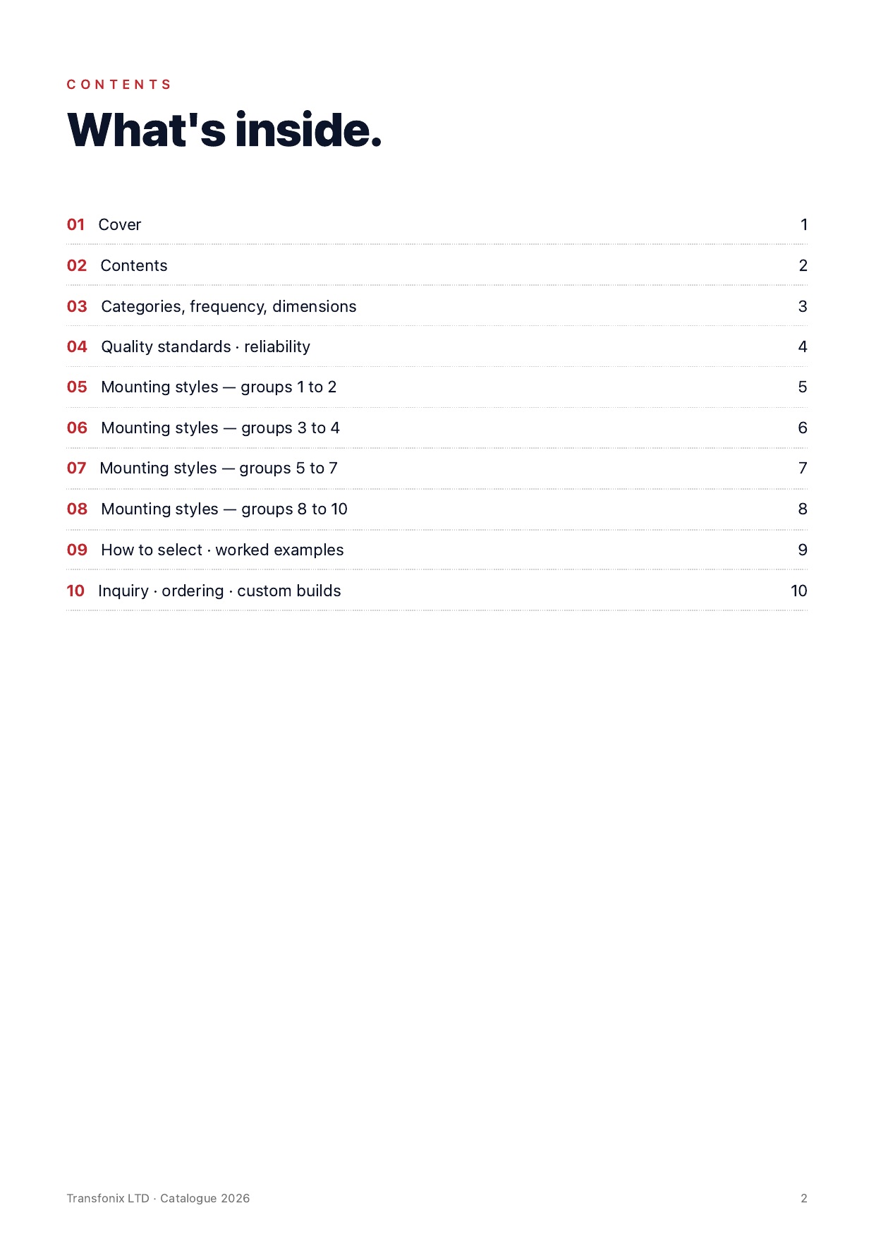 Page 2 — Contents