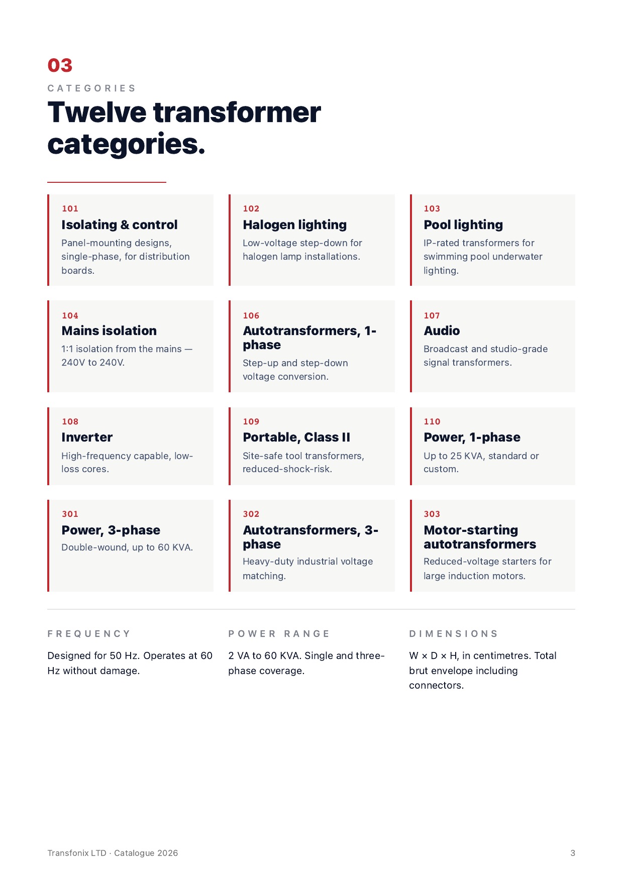 Page 3 — Categories